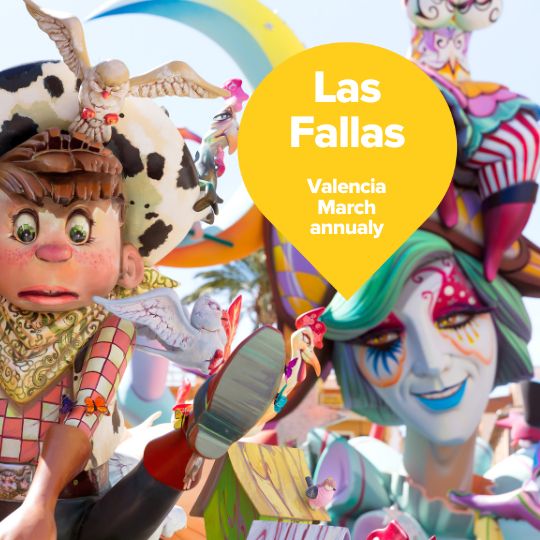 Las Fallas festival in Valencia Spain
