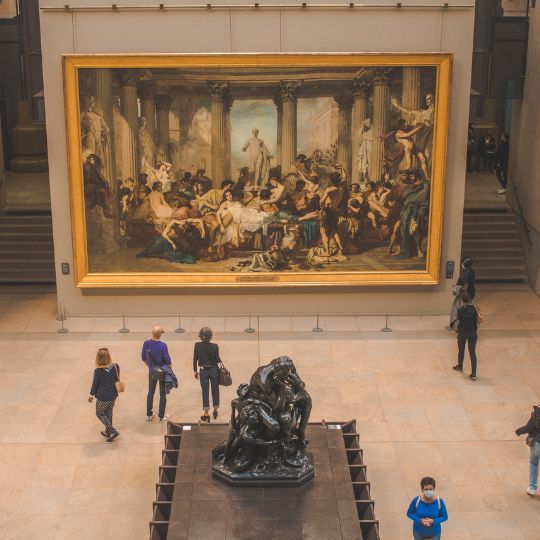 Painting inside the Musee d'Orsay in Paris France