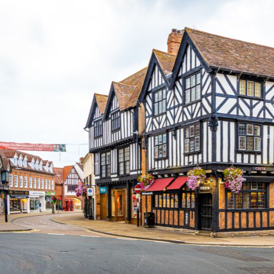 Tudor style houses in Stratford-upon-Avon