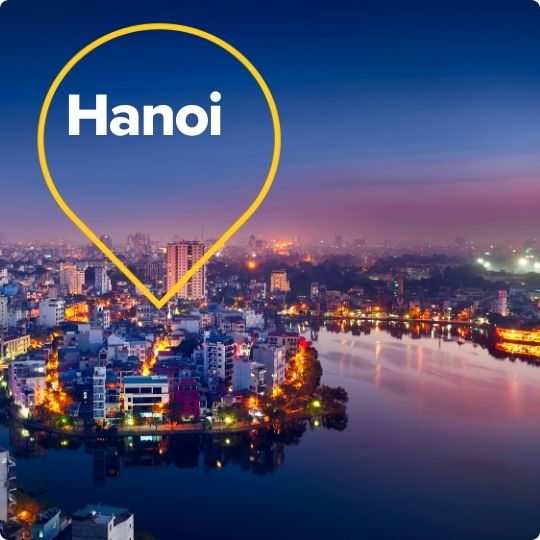 Hanoi skyline at night
