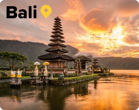 Pura Ulun Danu Baratan Temple in Bali Indonesia