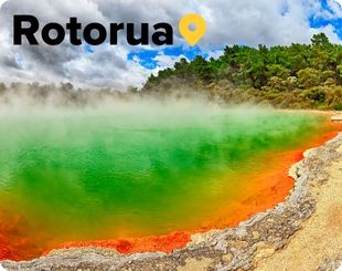 Champagne pool in Rotorua New Zealand 