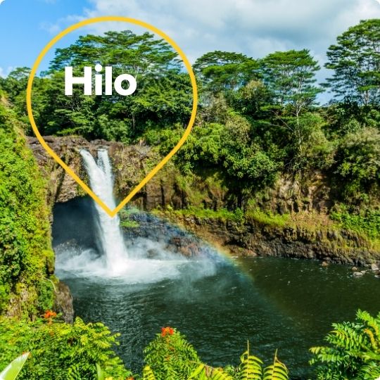 Rainbow falls in Hilo Hawaii