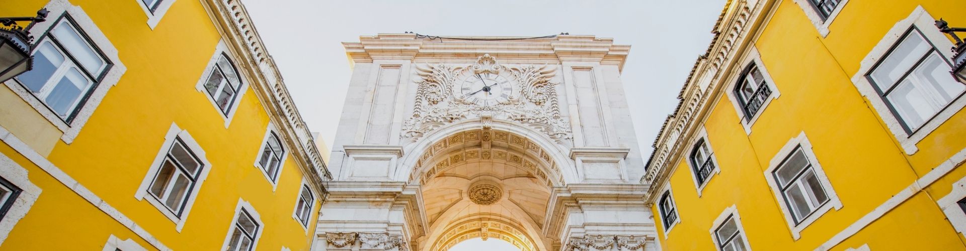 Historical yellow buildings