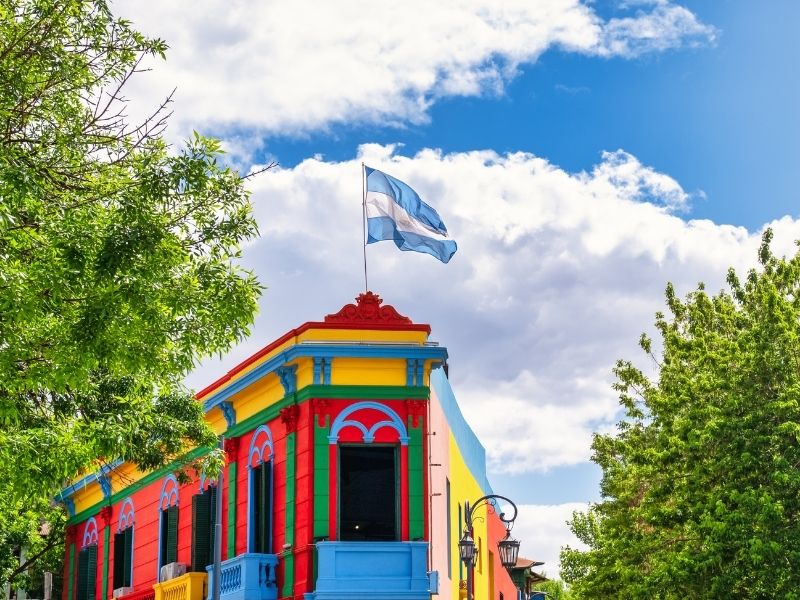 Colourful house in La Boca