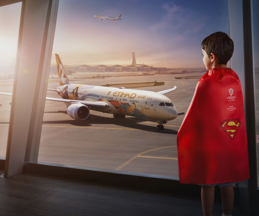 Etihad plane at airport