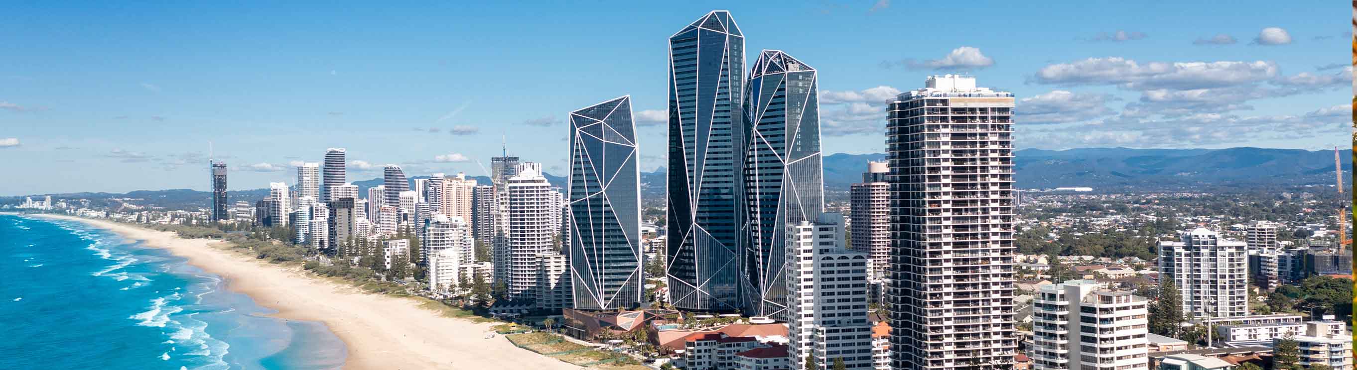 Aerial view of the stunning Gold Coast