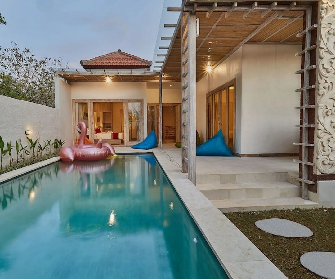 Hotel room with private pool