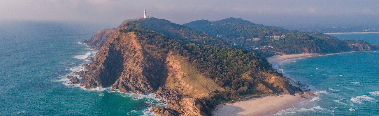 Aerial view of Byron Bay