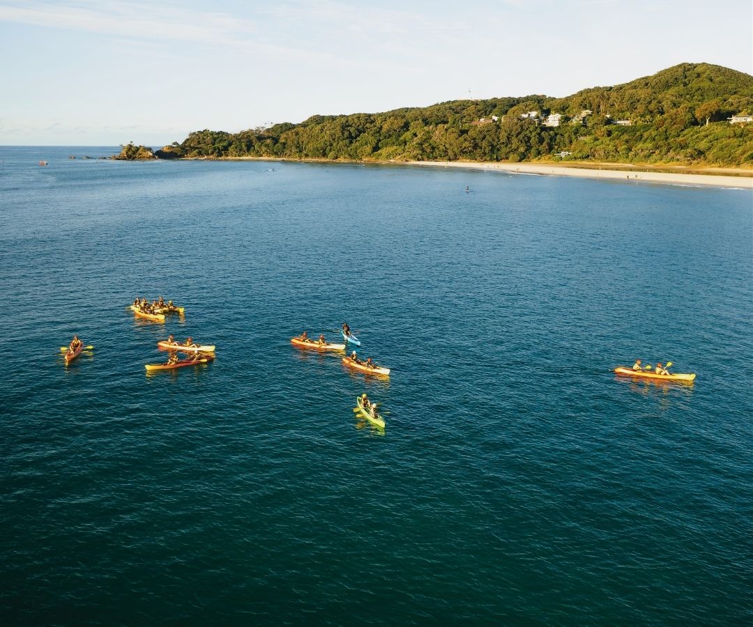 People in the kayaks