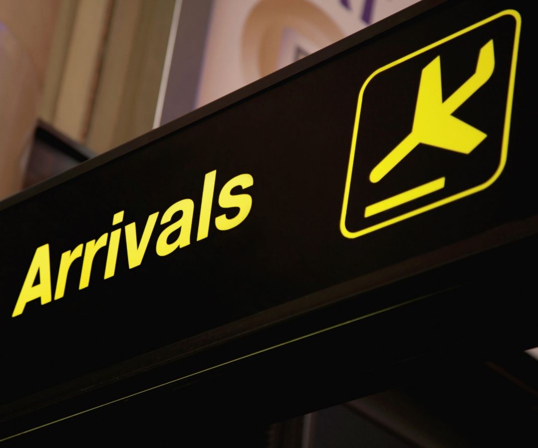 Arrivals at airport