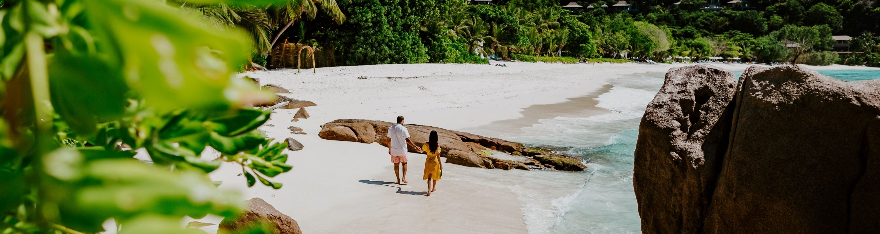 Couple on tropical island