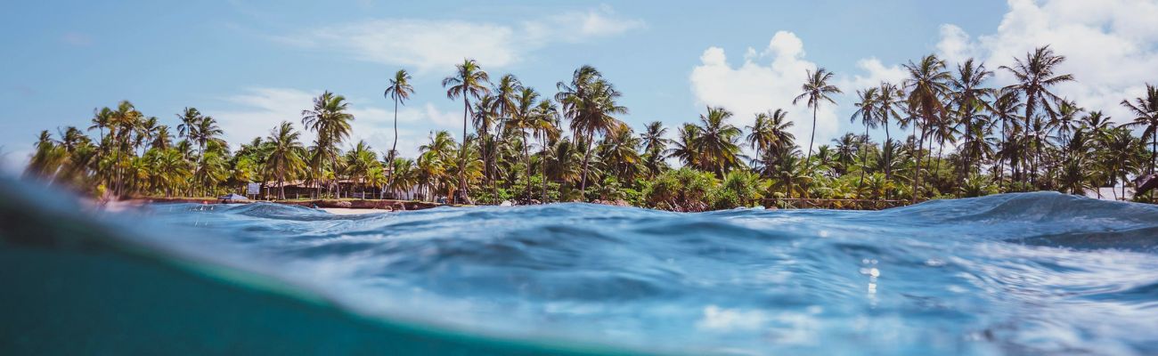 Ocean surrounding island
