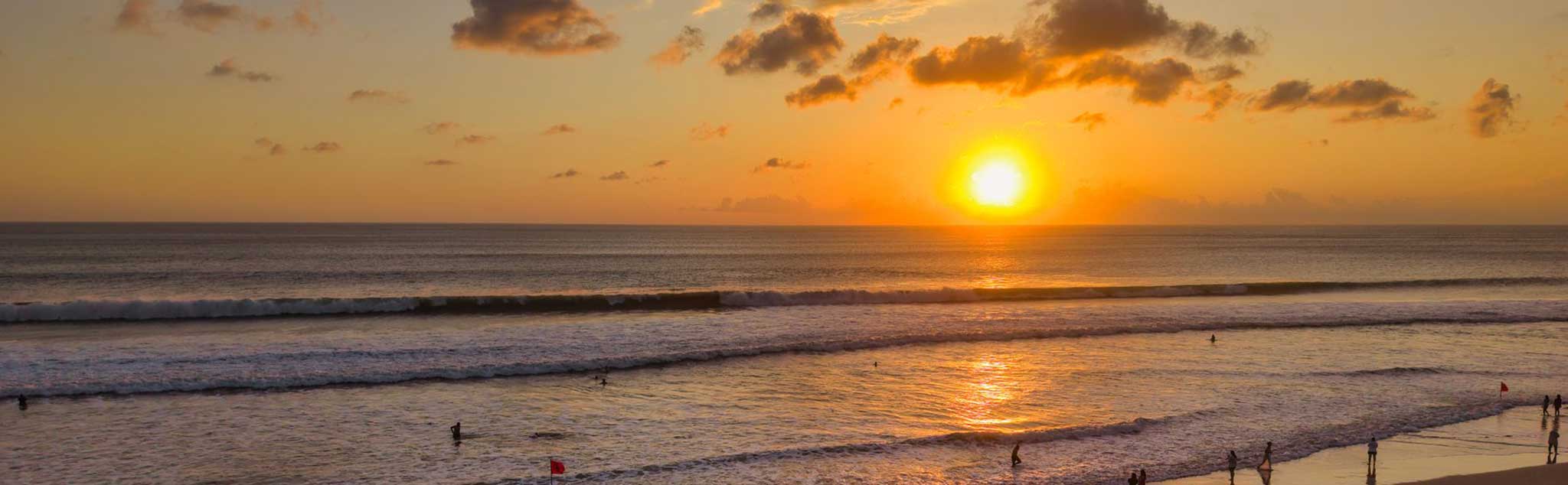 Bali beach sunset