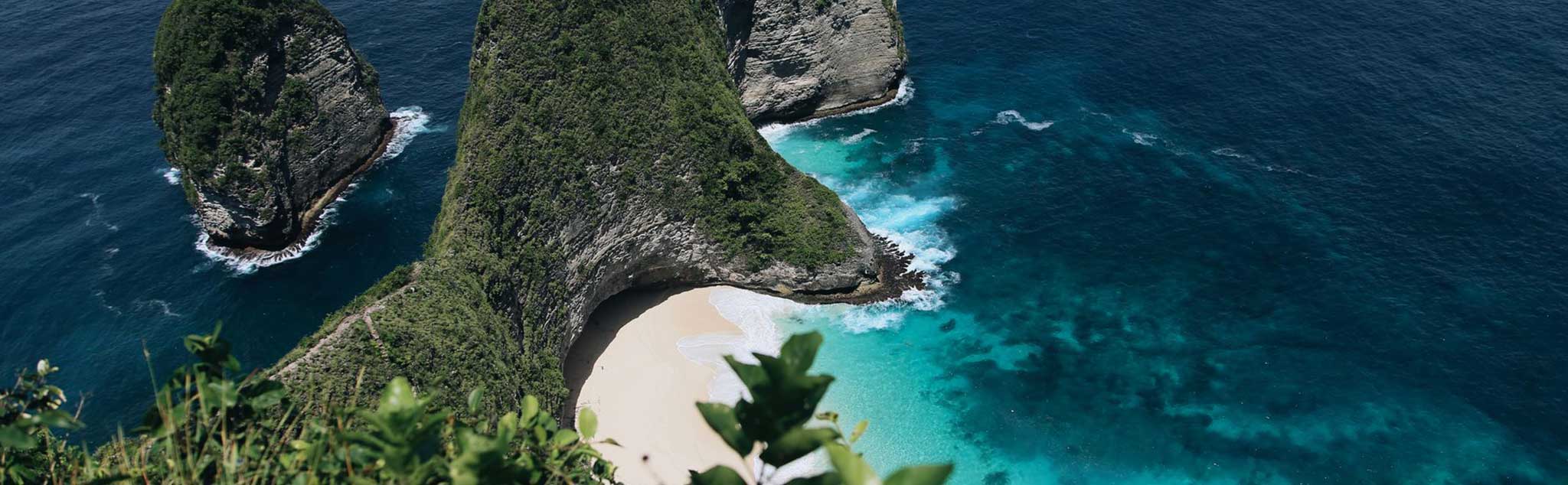 Nusa penida iconic drone shot