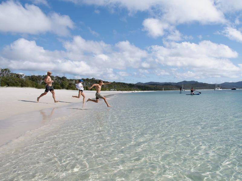 Happy people at beach