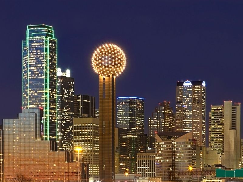 Reunion Tower & Downtown Skyline Dallas