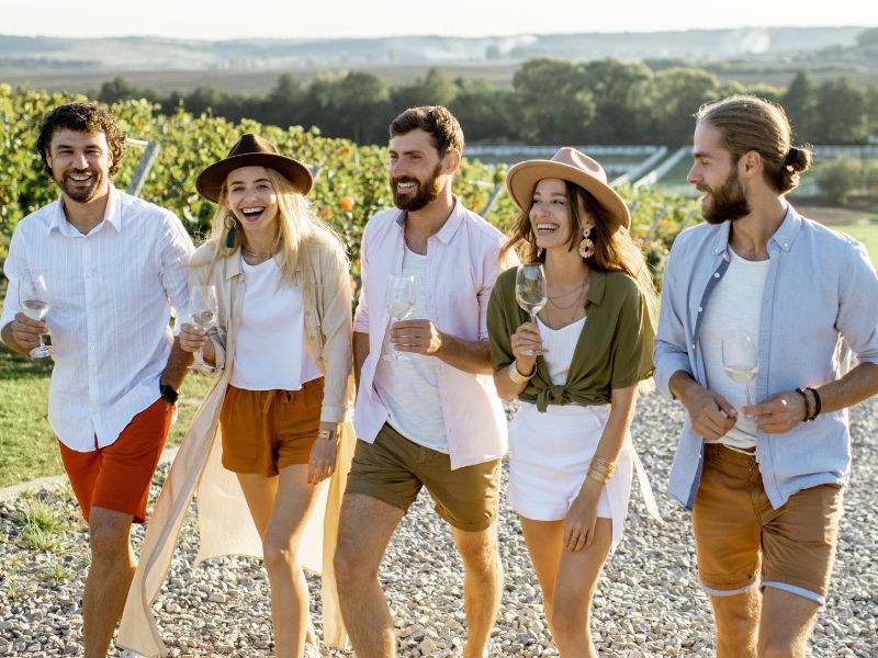 friends in winery