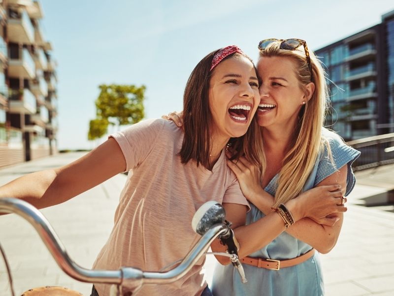 friends-biking