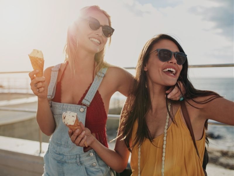 friends eating ice cream