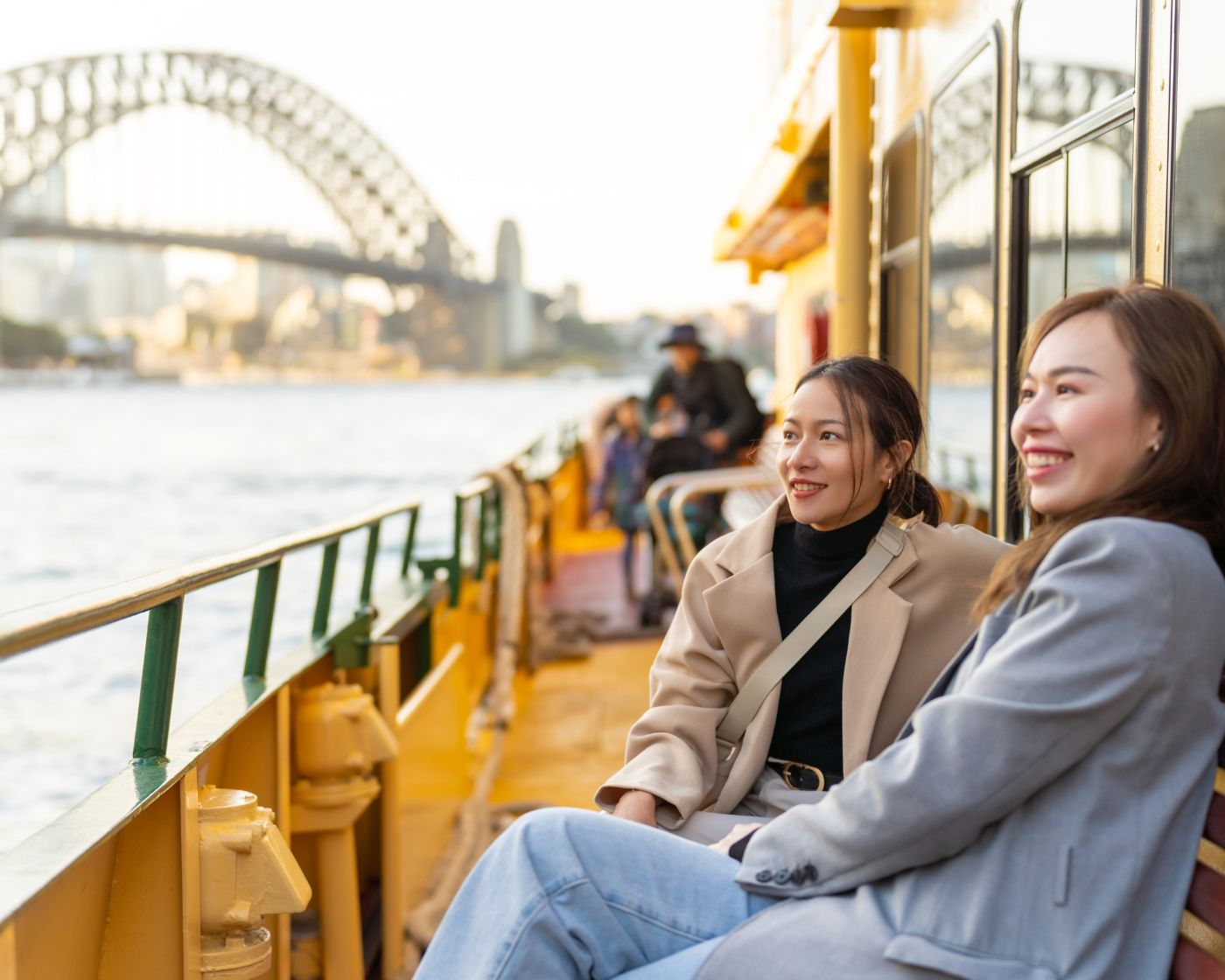 friends on ferry