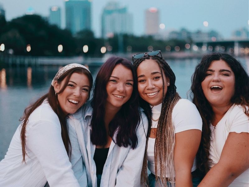 friend reconnecting