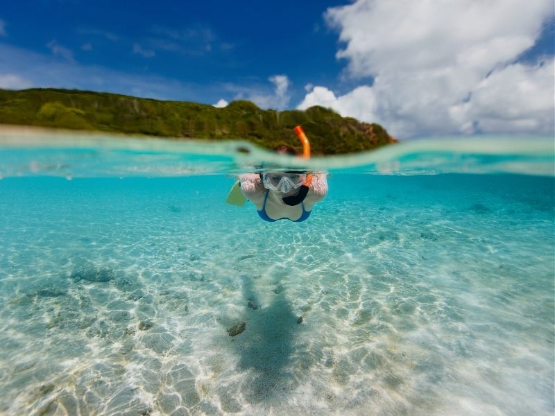 lady snorkelling
