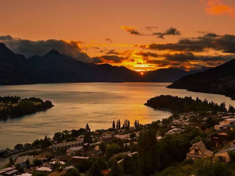 queenstown at sunset