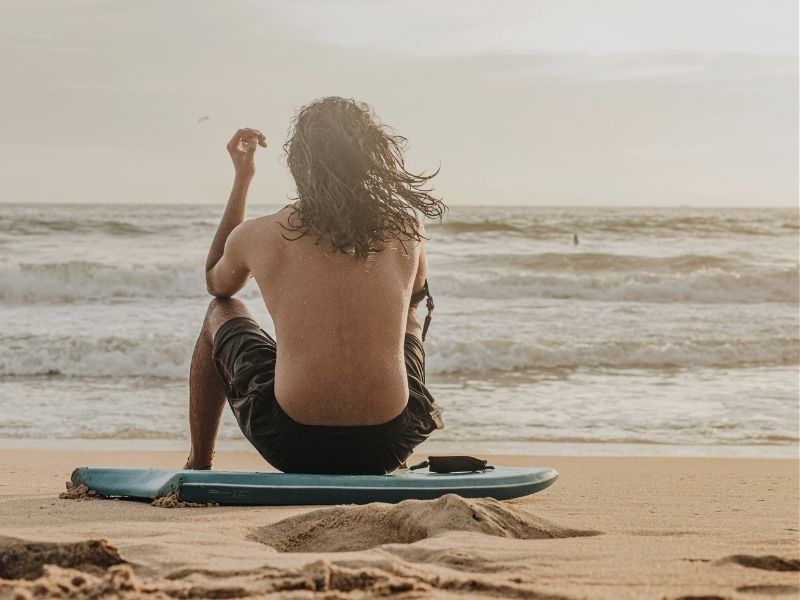 surfer on beach