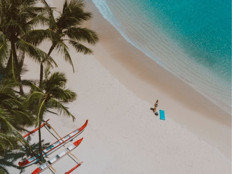white sand beach in fiji