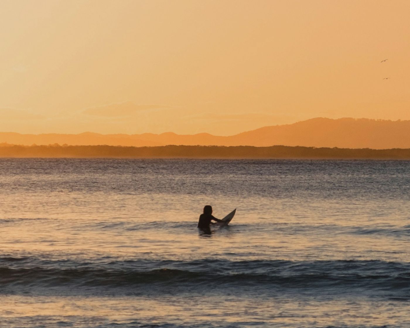 surfer at sunset