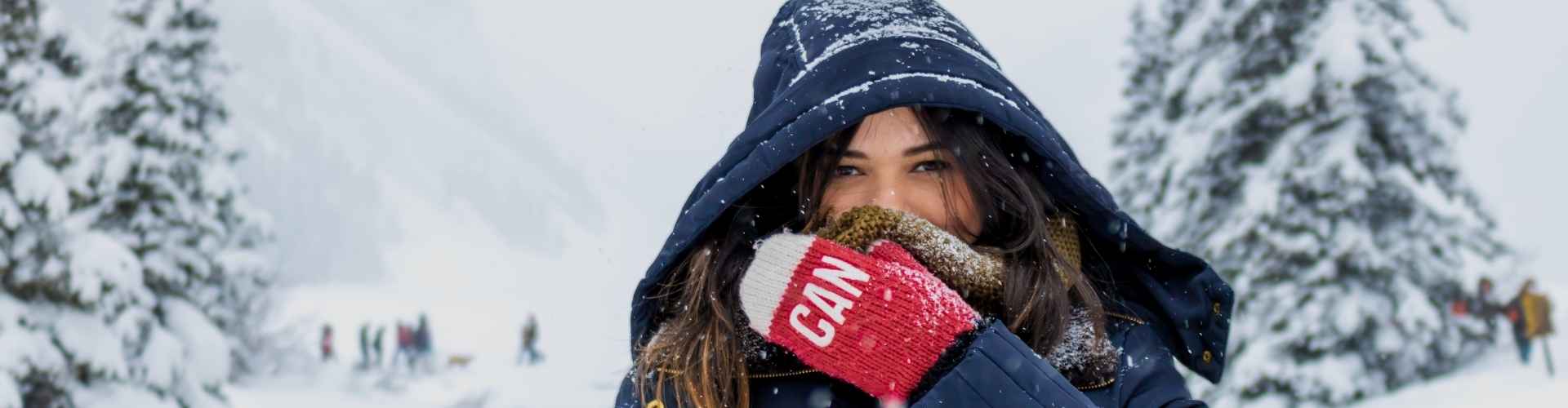 women in snow canada
