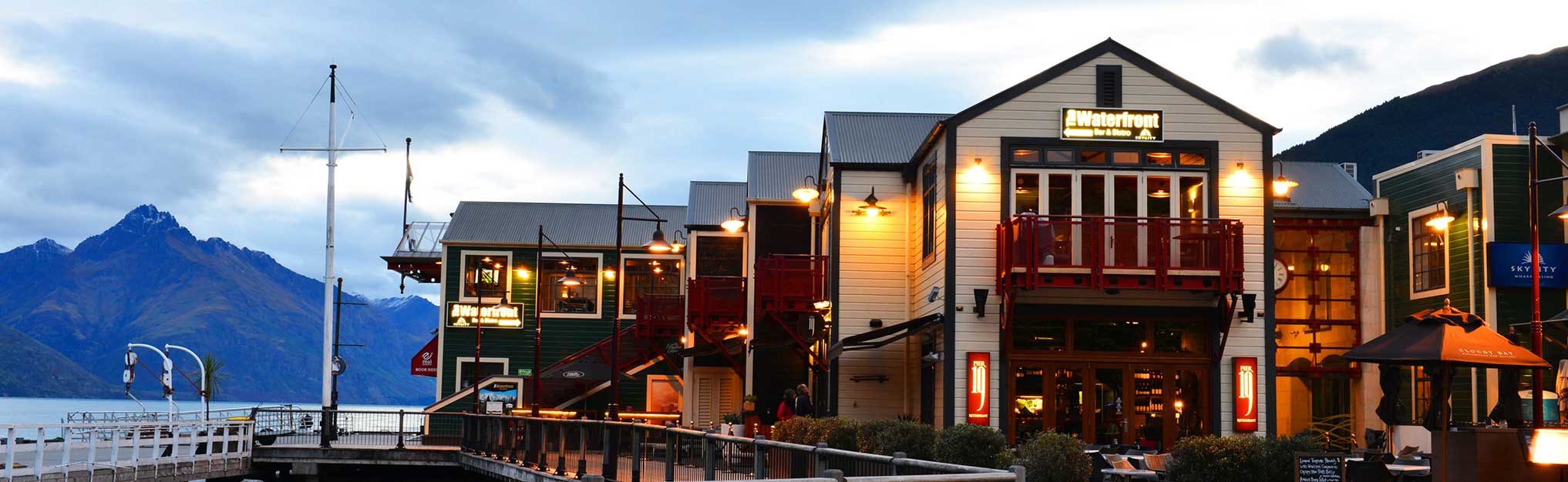 Queenstown Mall at twilight
